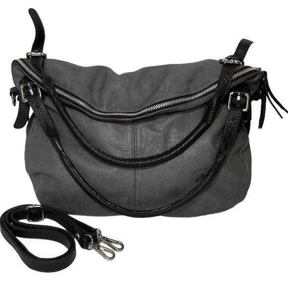 Vera Pelle Italian Leather Shouchy Hobo Satchel Bag Prodotto Artigianale - Picture 1 of 14